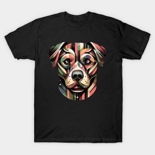 The face of a dog in dark colors T-Shirt